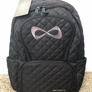 Nfinity Quilted Backpack with gray logo